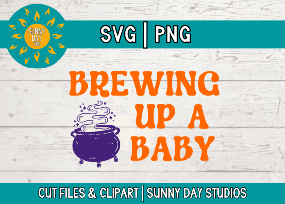 Download Brewing Up a Baby Halloween Mom SVG PNG - Premium Bundle