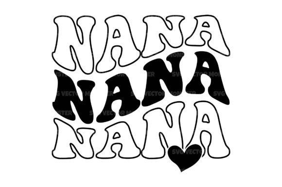Download Nana Wavy Stacked Svg Cut File - Wavy stacked svg Collection