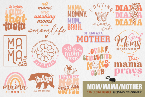 Download Mother's Day SVG Design Bundle - Mother's day svg Collection