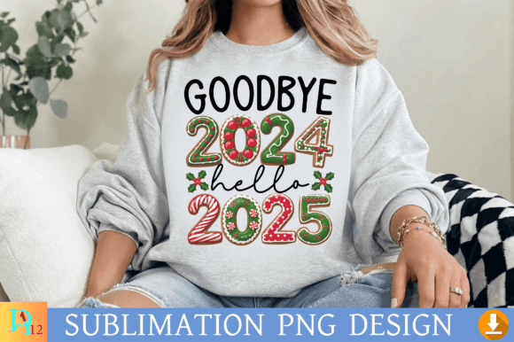 Download Goodbye 2024 Hello 2025 PNG Design - 2024 Collection