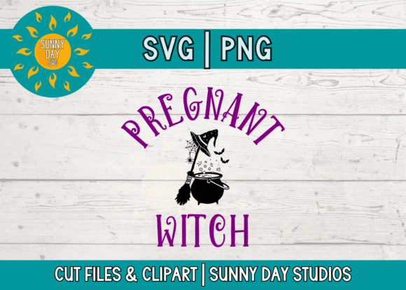 Download Pregnant Witch Halloween Mom to Be SVG - Premium Bundle